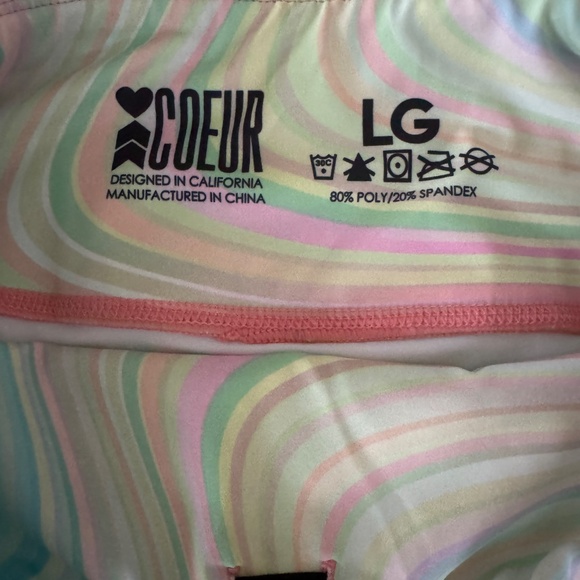 Coeur Pura Vida Running Capris NWOT - Picture 8 of 9
